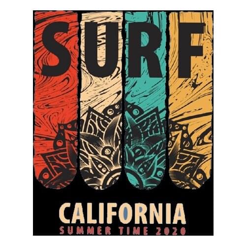 1PCS Letter Surf Yoga print Clothes Heat press Transfers Stickers Iron-on Patches DIY craft supplies Decoration Appliques