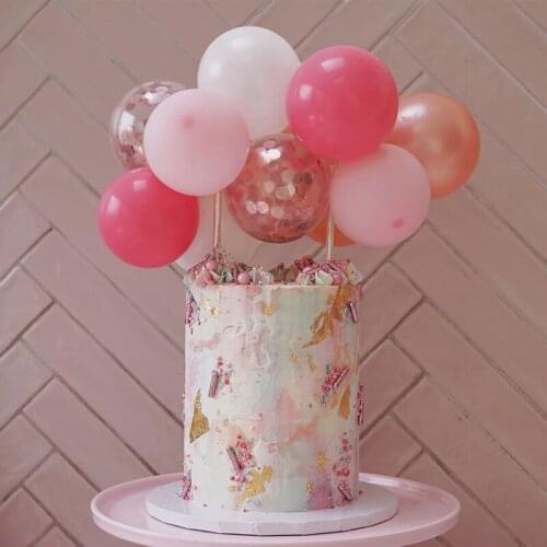 Happy Birthday Coloured Ballon Cake Topper Wedding Personalised Celebration Decor For Christmas Party Beautiful Cake Supplies