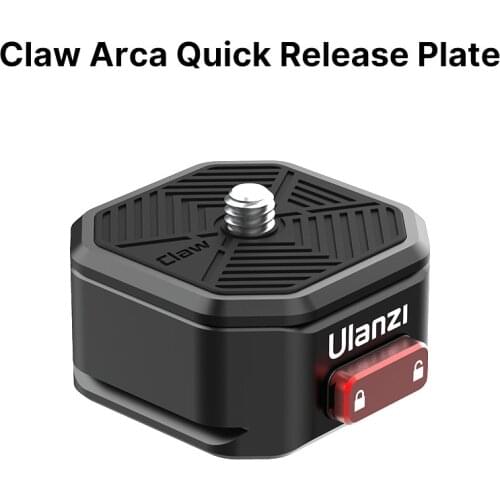 Ulanzi Claw Arca Swiss Quick Releae Plate Mount 1/4'' Tripod Monopod Gimbal Base Mount Quick Switch System For DSLR