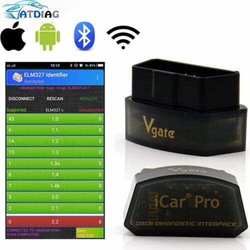 Vgate iCar Pro ELM 327 Bluetooth 4.0 OBD2 Car diagnostic Scanner OBD 2 WIFI elm327 V2.2 Auto Scan Tool ODB2 For Android/IOS