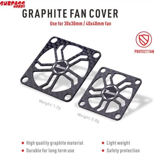 Rocket 40x40MM 30x30MM carbon cooling fan cover & M3 * 14mm 4pcs screws RC motor / electric regulating fan protection cover