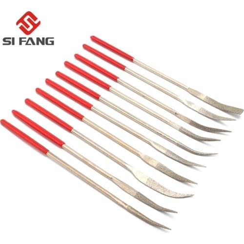 10pcs/Set Diamond Needle Files Set For Jeweler Carving Craft Tool Metal Glass Stone 140/160/180mm