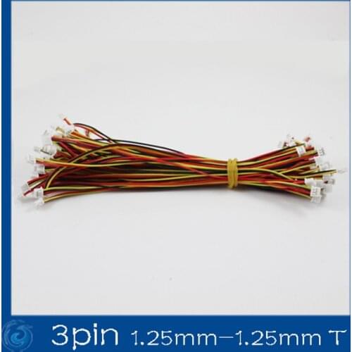 3-Pin Connector w/.Wire x 10 sets.3pin 1.25mm.3pin (1.25mm-1.25mm)T