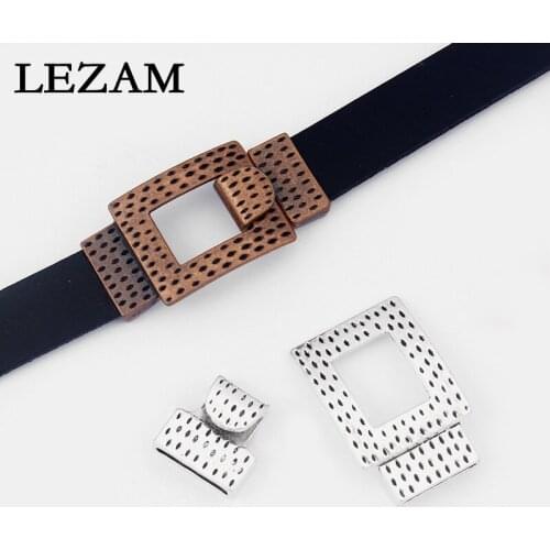 5sets Antique /Copper Fashion Carved Dot Craft Hook Clasp For 15mm 5mm Flat Leather Cord Bracelet Jewelry Findings