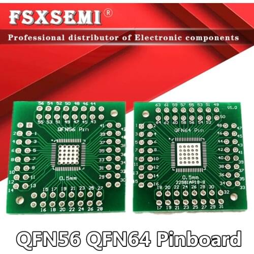 5pcs Pinboard Adapter plate QFN56 QFN64 to QFN conversion DIP conversion board 0.5mm pitch Transfer Board