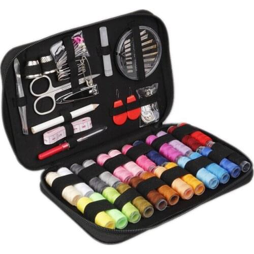 90pcs/set Multifunction Embroidery DIY Sewing Box Sewing Kit Needle Thread Threader Tape Scissor Storage Bag Sewing Tools Set