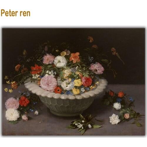 Peter ren Diamond painting Cross stitch Diamond embroidery Round / Square mosaic Full Embroidered with rhinestones "Jade flower"