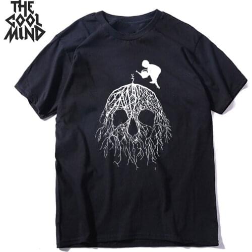 COOLMIND 100% cotton short sleeve loose cool men T shirt casual summer loose men tshirt o-neck t-shirt male men tee shirts