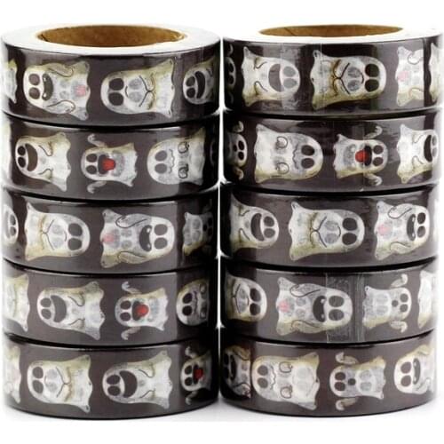 10PCS/lot Decorative Halloween Washi Tapes Ghost Japanese Paper DIY Planner Masking Tape Adhesive Tapes Stickers Stationery