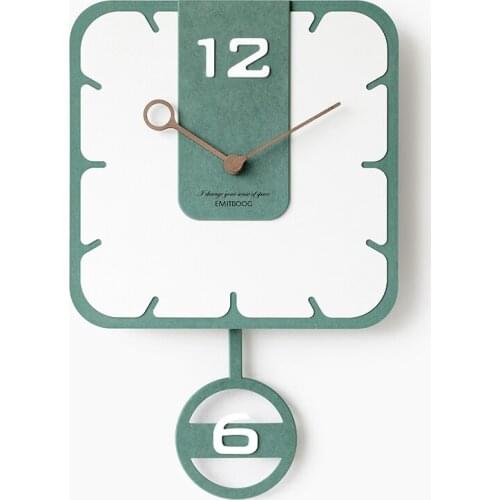 Children Mute Pendulum Wall Clock Cartoon Modern Living Room Nordic Wall Clock for Kids Rooms Creative Bedroom Decoration C6T141