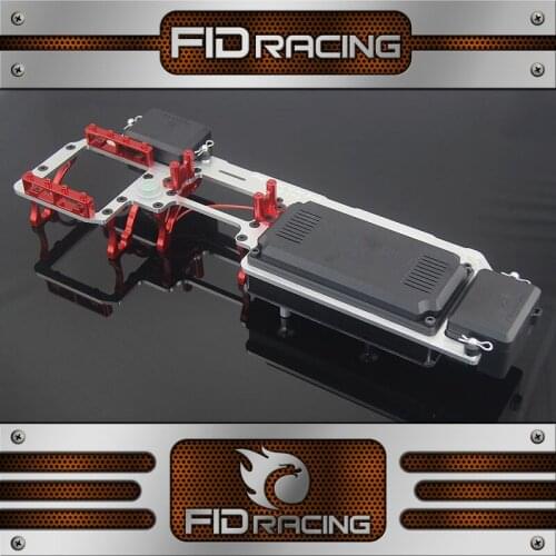 Fid 1/5 rc car gas CNC alloy dual servo radio tray steering gear rack for Losi 5IVE T rc car toy 0236 servo savox