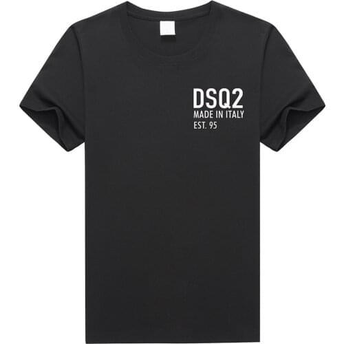 DSQ2 summer style new Fashion 100% cotton Mens womens T-shirt casual O-Neck T-shirt short sleeve tees dsq2 letter T-shirt for