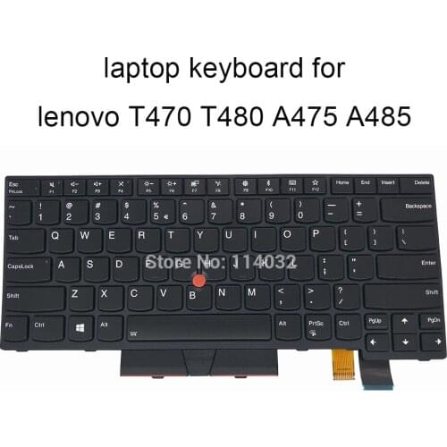 Backlit keyboard for lenovo T470 20JM 20JN T480 A475 A485 T460S US English black with frame pointer KB SN5360BL 01AX599 01AX487