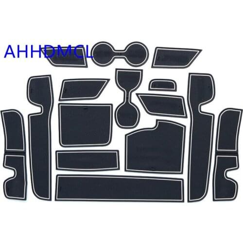 Car Door Gate Slot Mats Cup Armrest Storage Pad Mat For Kia Forte 2018 2019