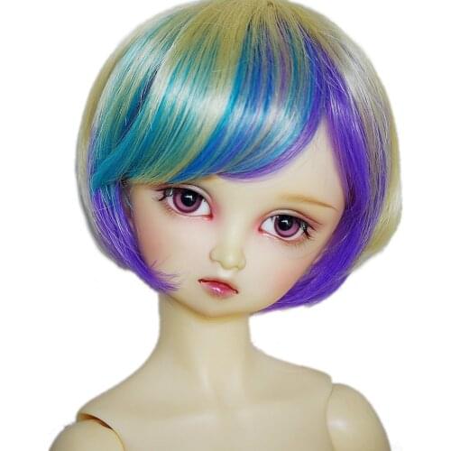 [wamami] 97# Colorful Short Wig For 1/3 SD AOD DOD DZ BJD Dollfie 8"-9"