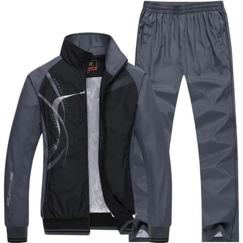 Mens sportswear new spring and autumn sportswear 2-piece set 2021 latest sports suit jacket + trousers sportswear mens fashion