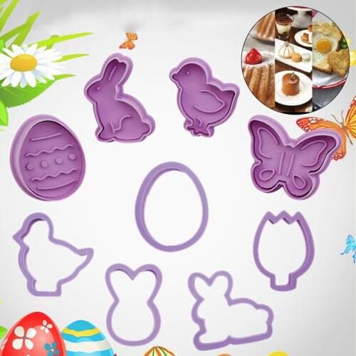 Biscuit Mold Set Chicken Rabbit Flower Egg Chick Rabbit Butterfly Rose Flower Cookie Mold ChildrenS Kitchen Baking Abrasives