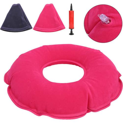 Inflatable Anti-Bedsore Cushion Round Shape Cushion for Elder Bedridden Patient with Pump Braces Supports