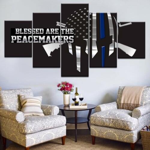 Wall Art Modular Pictures HD Prints Abstract Poster 5 Pieces American Flag Canvas Paintings For Living Room Home Decor Framework