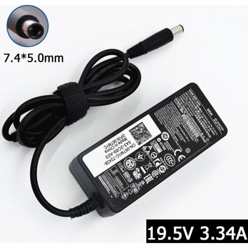 Original 19.5V 3.34A 7.4*5.0mm Power Adapter For Dell DA65NM111-00 LA65NS2-01 Notebook power adapter Charger