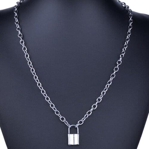 Europe and the United States personality geometric pendants sautoir contracted joker alloy necklace with a female lock