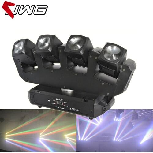 Professional 4pcs 10W RGBW 4in1 LED Beam Moving Head Light for Disco Club Party Wedding