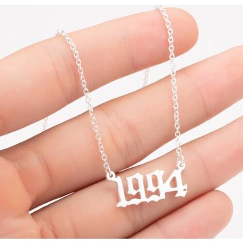 Sale 1PC Special Date Jewelry Necklace Personalized Necklace For Women From 1980 To 2019 Year Number Pendant Birthday Present
