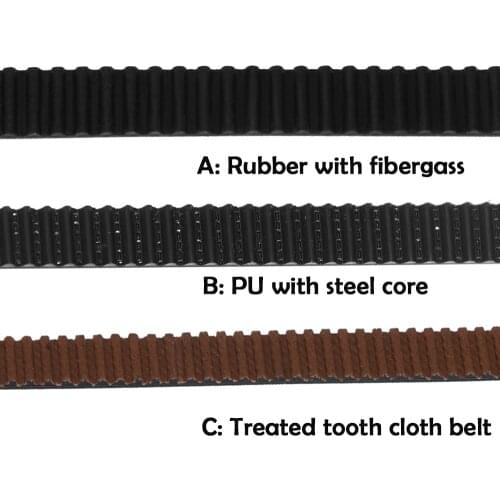 10meter Black Rubber GT2-6mm open timing belt width 6mm GT2 belt For 3D Printer GT2 Pulley PU Polyurethane with steel core HTD