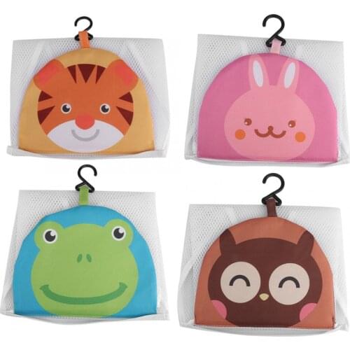 Cute Animal Baby Bathroom Storage Bag Mesh Net 100% Brand Bathtub Suction New Fashion Kids Bath Portable Toy Organizer Holder