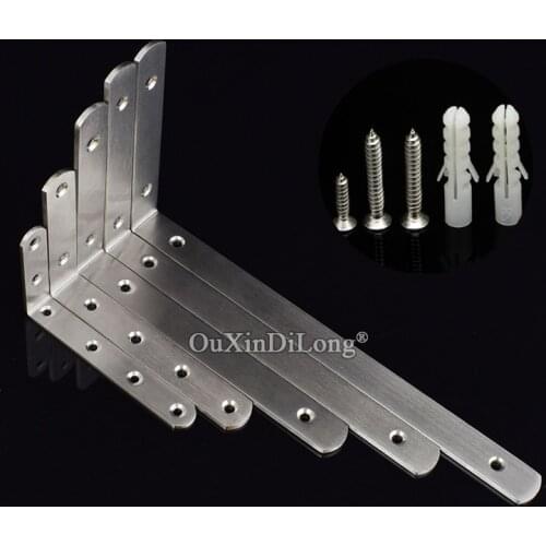 Brand New 4PCS Stainless Steel Multifuction Triangle Corner Braces Cupboard Cabinet Shelf Support Brackets Furniture Connectors