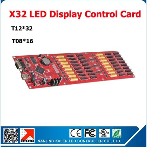 X32 32pcs T12 16pcs T08 led controller card advertising message sign controller card for p16 p10 p8 p7.62 p6 p5 p4 p3 p2.5 led