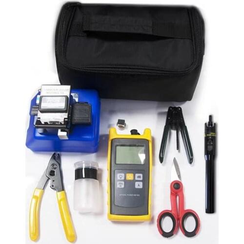 Tanghu FTTH Fiber Optic Tool Kit Set Equipment with OPM VFL Cleaver for Cable
