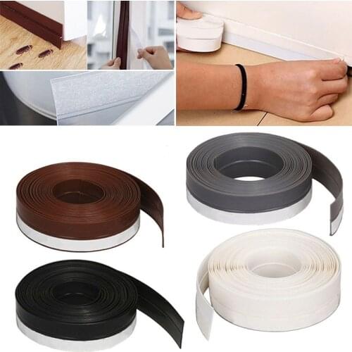 1M Door Bottom Seal Strip Weather Window Rubber Adhesive Seal Weatherstrip Windproof Dust Door Draft Stopper Silicone Seal Strip