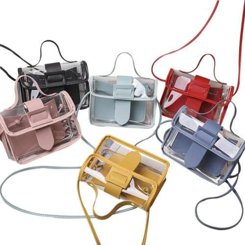 Women Fashion Transparent Bag Jelly Small Cross-body Bag Women Girl Shoulder Bags Female Handbag