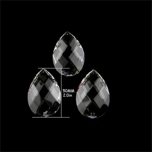 10pcs/Lot 50MM , Retail Chinapostfreeshipping,Crystal Faceted Pear Shape , CHANDELIER CRYSTAL PRISMS