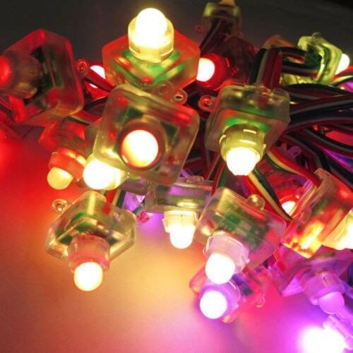 500pcs Square WS2811 RGB LED Module IP68 Waterproof DC5V Input Full Color Perforator Alphabet Letter WS2811 Pixel Module