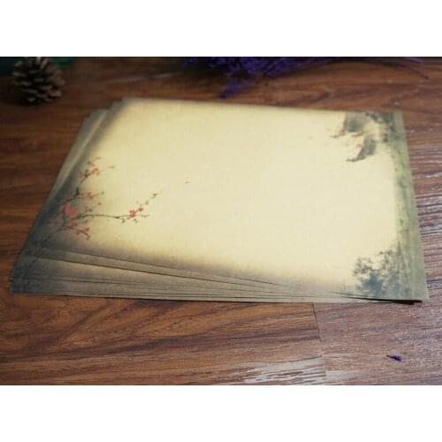8pcs Chinese style retro kraft paper stationery