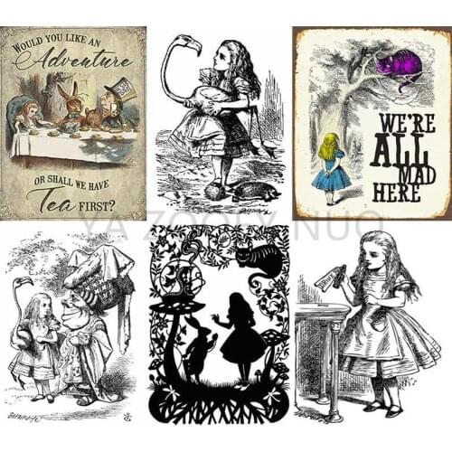 New 5D Daimond Painting Cartoon Alice Full Diy Diamond Embroidery Cross-stitch Rhinestone mosaic Girl room Home decor gift P1019