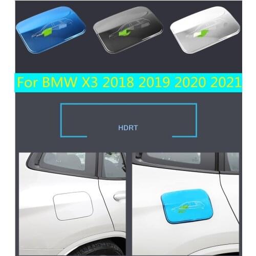 Car Accessories Stainless steel Fuel Oil Gas Tank Cap Pad Cover Frame Sticker Trim Exterior Decoration For BMW X3 2018-2021
