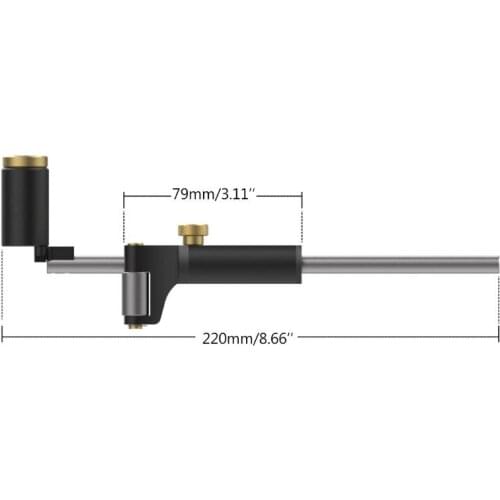 Woodworking Linear Arc Dual-purpose Scriber Ruler Parallel Line Drawing DIY Tool E5BE
