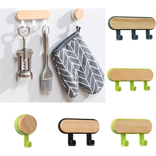 Wood Key Holder Hat Scarf Storage Organizer Strong Magnetic Key Ring Rack Phone Hooks Clerk Housekeeper Wall Mounted Hangers