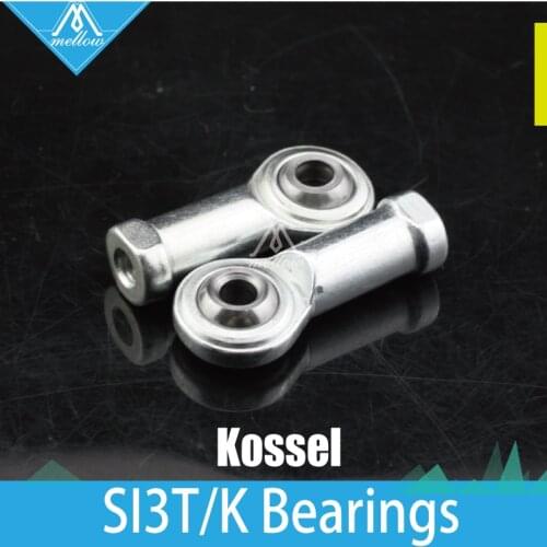 NEW 12pcs Kossel Mini Rostock Robot Delta 3D Printer Rod Ends Self-lubricating Rod Ends SI3T/K Bearings Spherical Plain Bearings