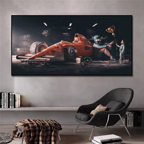 F1 formula legend champion racing poster wall art canvas painting prints retro painting modern living room home decoration