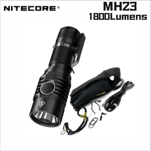NITECORE MH23 Flashlight Rechargeable Battery CREE XHP35 HD LED 1800Lumens Super Bright Baton Torch With 18650 3500mAh Battery