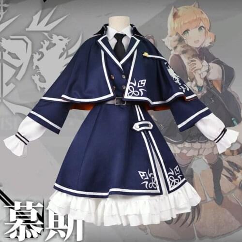 Game Arknights Mousse Frncat Cosplay Costume Women Cosplay Dress Halloween Carnival Party Costumes