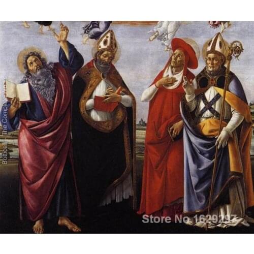 Coronation of the Virgin (detail 1) 92 Sandro Botticelli reproduction art High quality Handpainted