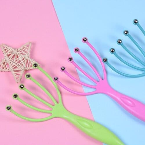 Best Selling Head Massager Five Finger Ball Plastic Scalp Massager Relieve Pressure Itch Massager For Head Rake Head Skin