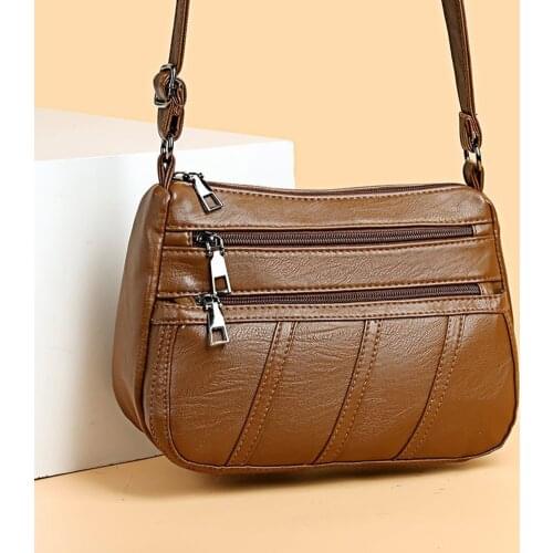 Hot Sale Women PU Leather Crossbody Bags 2020 Large Capacity Tote Bags Elegant Female Multi Pocket Shoulder Bag PU Travel Bags