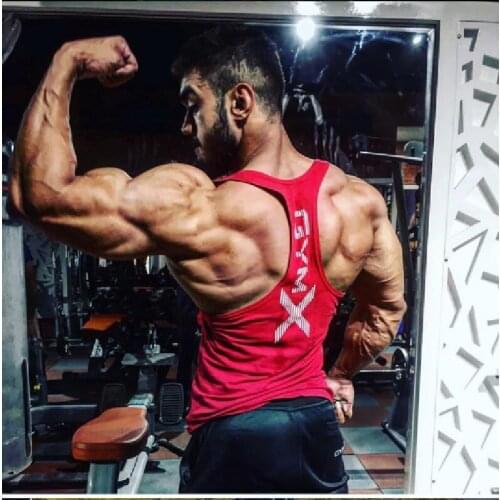 Mens fitness vest muscle brothers sports tights T-shirt quick-drying tops workout clothes muscle training sleeveless