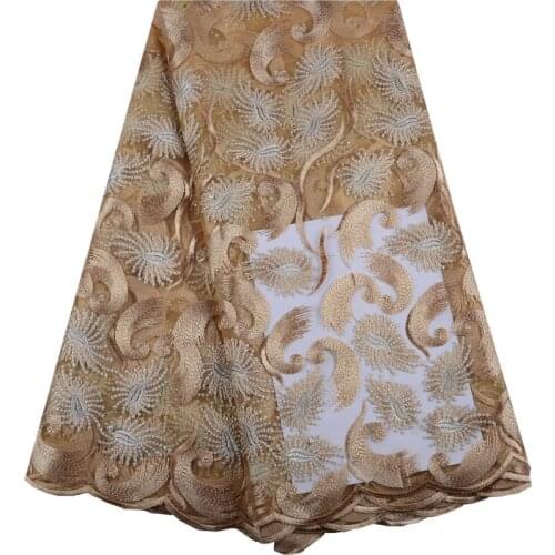 2019 Latest Christmas French Nigerian Laces Fabric High Quality Tulle African Lace Fabric Wedding African French Tulle Lace 1479